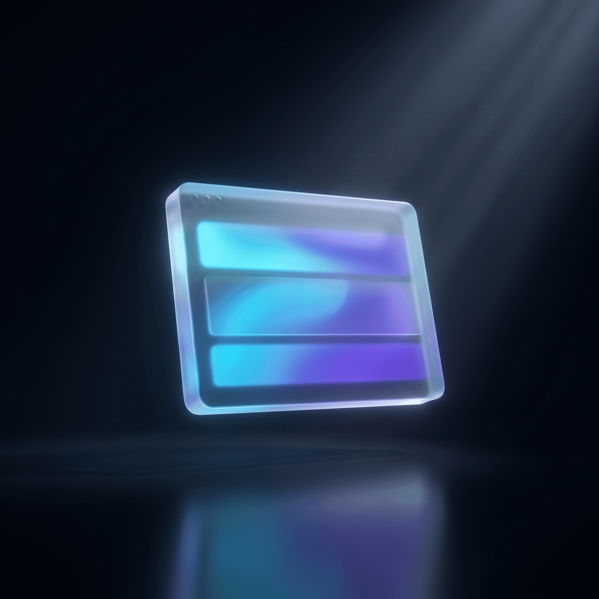 Translucent glass browser window icon