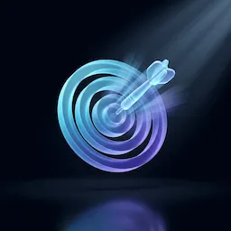 Translucent target with concentric rings and a dart